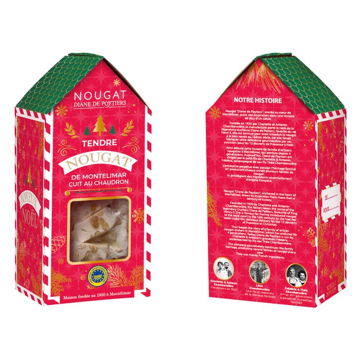 Nougat Diane De Poytiers - Wholesale Nougat - Montélimar IGP Soft Nougat Christmas Chalet - 120g3
