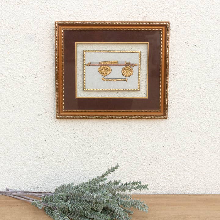 Arte Indio enmarcado: Escudo y Daga Ceremoniales para venta al por mayor de De-cor