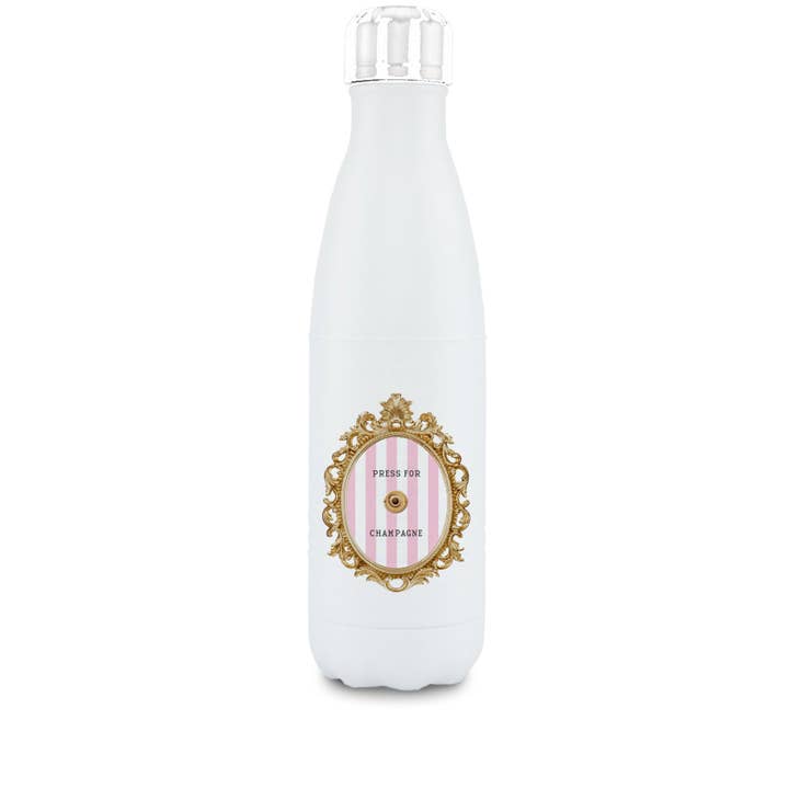 Water Bottle - Press for Champagne Stripe for wholesale by Toss Designs