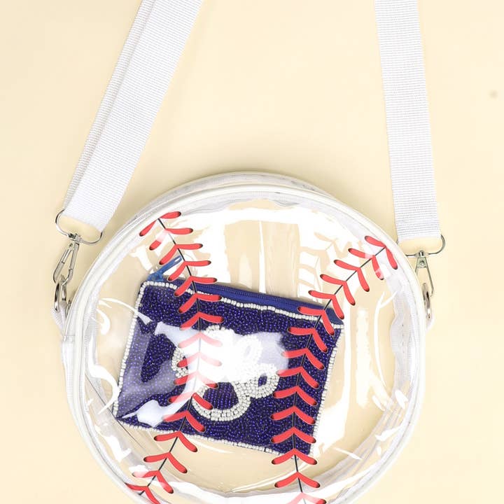 SP Sophia Collection - Wholesale Crossbody Bag - Women's - Gameday Clear Transparent Stadium-Approved Baseball Bag