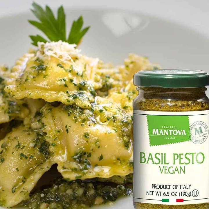 Fine Italian Food - Wholesale Pesto - Mantova Vegan Basil Pesto, 6.7 oz.1