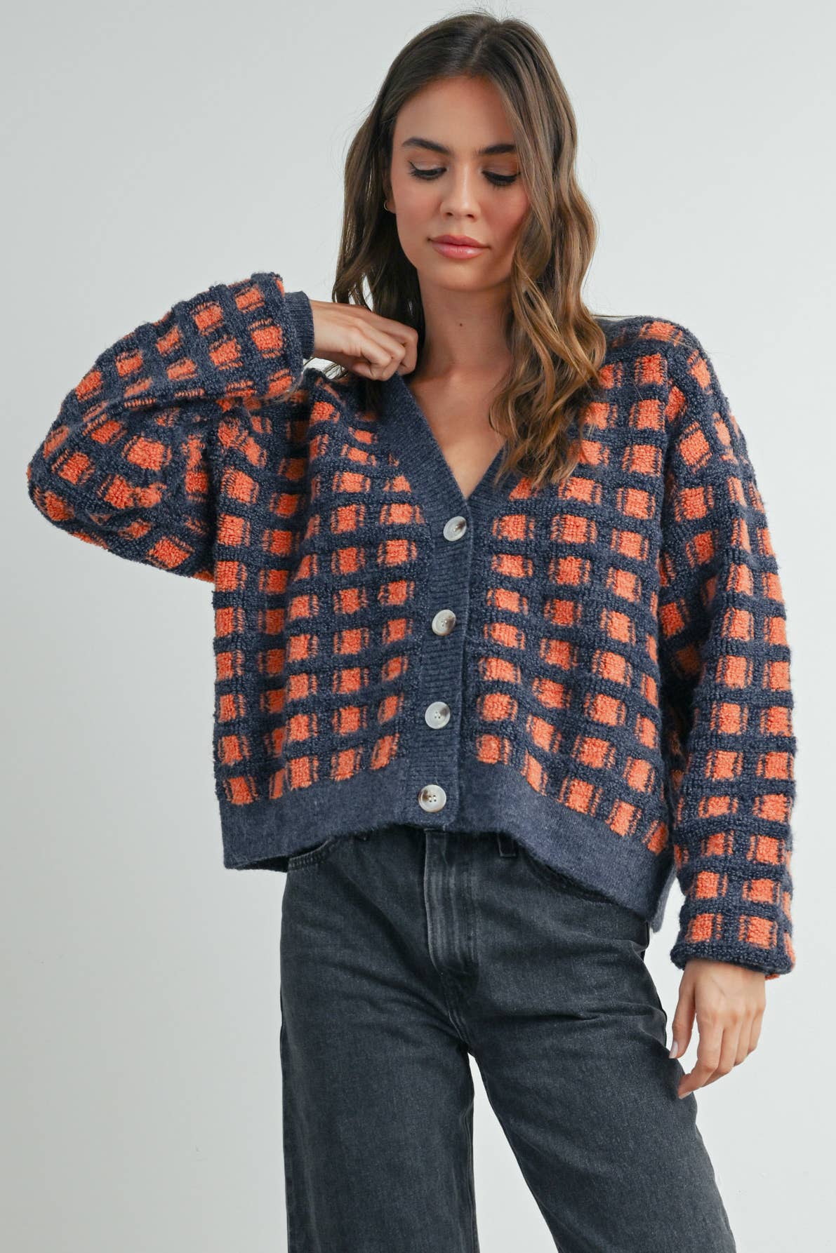 BUTTERMELON – Engroshandel Cardigan - Dame – Cropped V-hals Cardigan - BMC751924