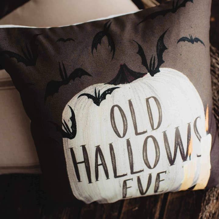 UniikPillows - Vente Housse de coussin - Housse d'oreiller citrouille Old Hallows Eve | Décoration d'Halloween | Oreillers de ferme | Décoration de campagne | Coussins d'automne | Coussins mignons | Cadeau
