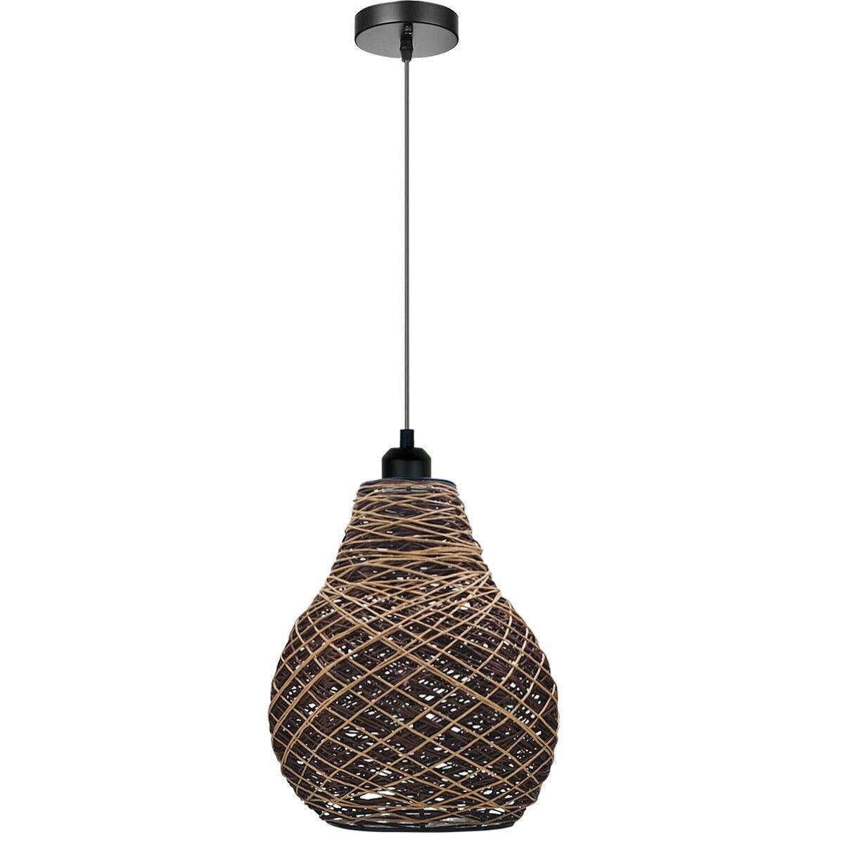 Ledsone - Wholesale Chandelier/Hanging Light - Rattan Wicker Ceiling Pendant Light Shade Hanging Light Antique décor Lampshade~133410