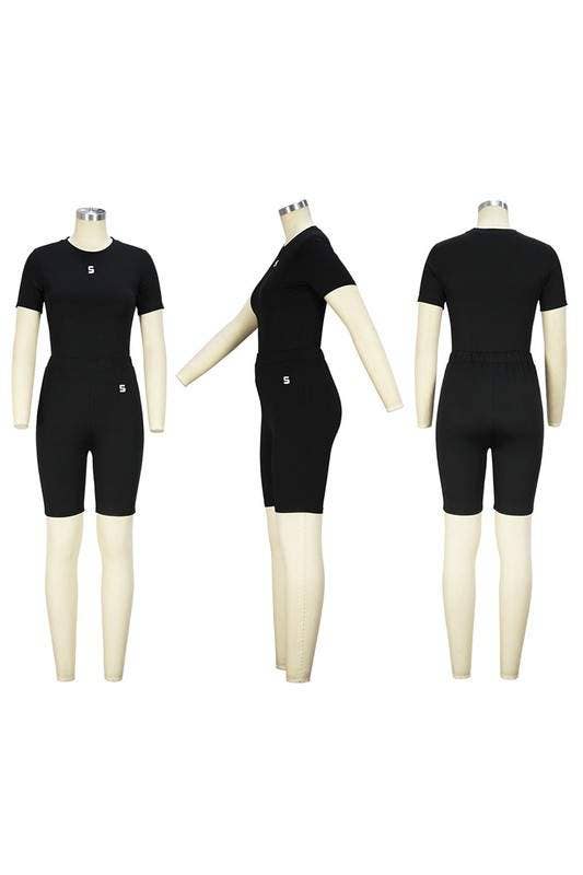 Fashion Combination - Wholesale Hemd- en rokset - Dames - set van T-shirt en korte broek met korte mouwen7