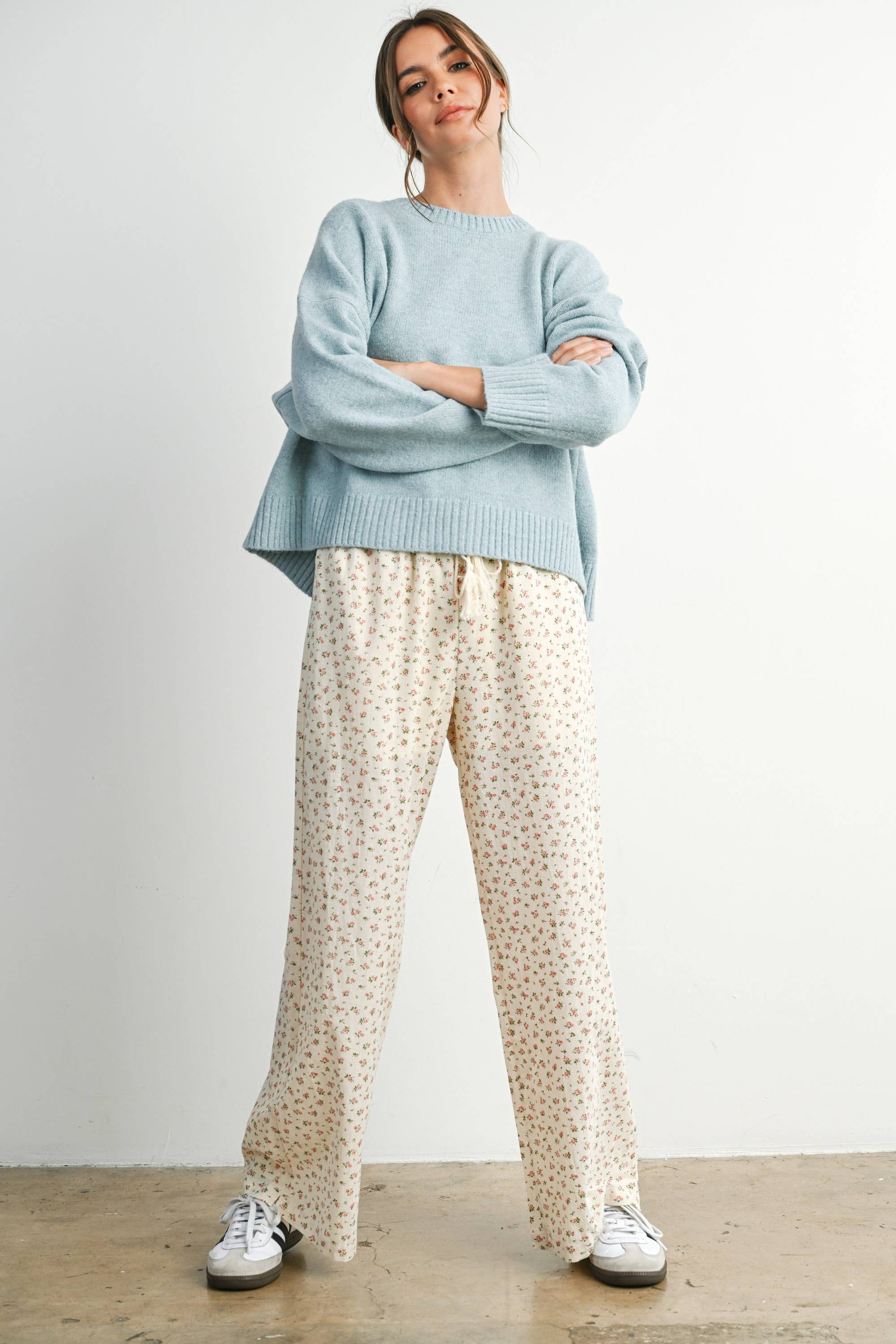 BUTTERMELON - Wholesale Knit Sweater - Women's - Tie-back Sweater - BMW781548