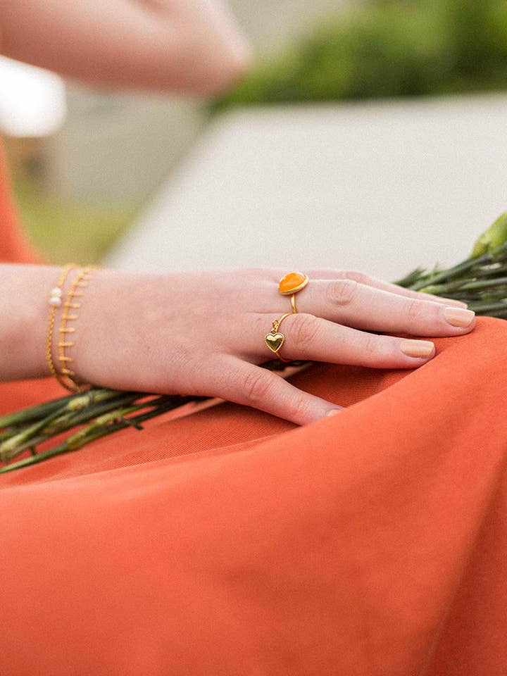 Rosie Ring - Gul Tonad Jade för wholesale av SIKA BIJOUX