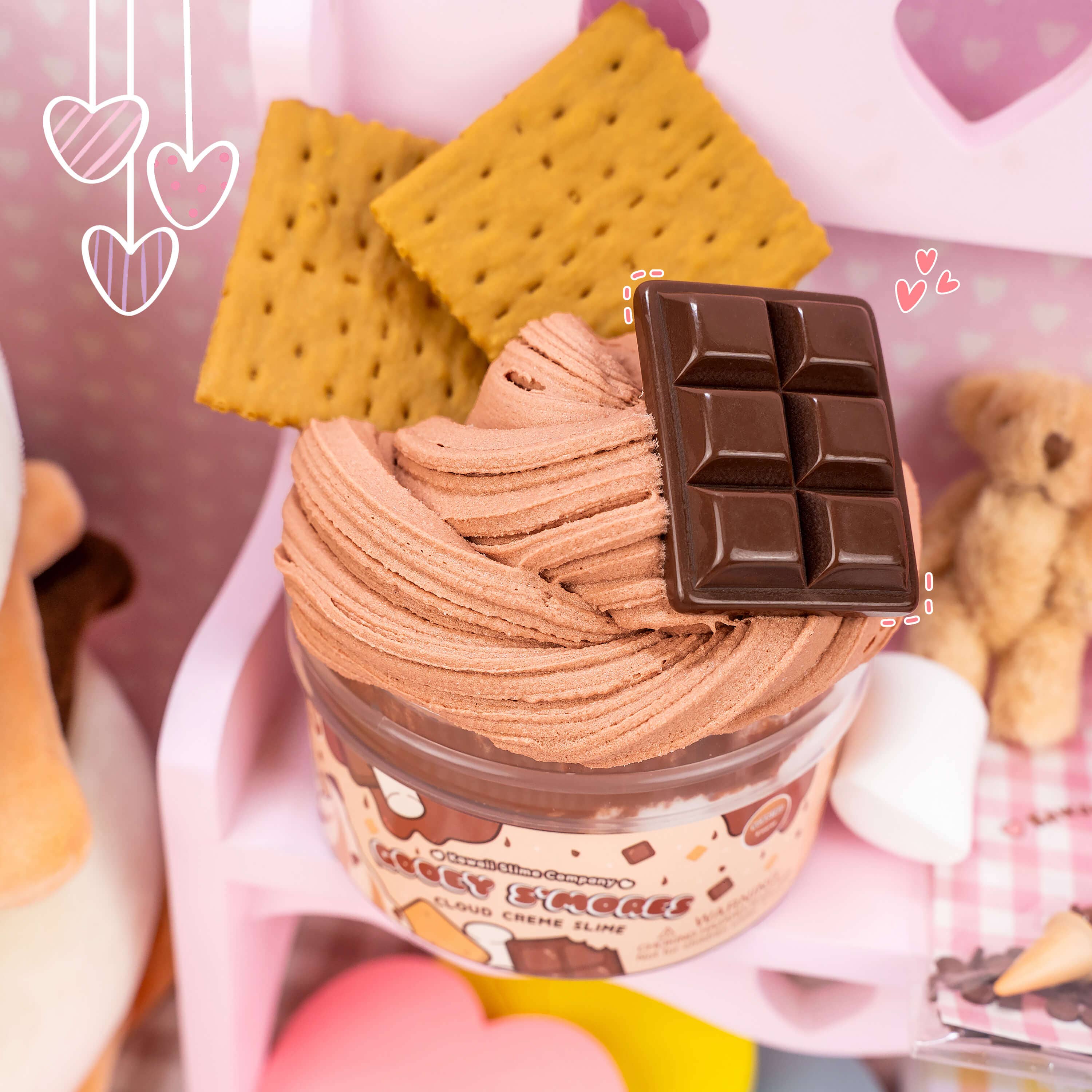 Kawaii Slime Company - Wholesale Putty/Slime - Kids - Gooey S'mores Cloud Creme Slime (4pcs/case)3