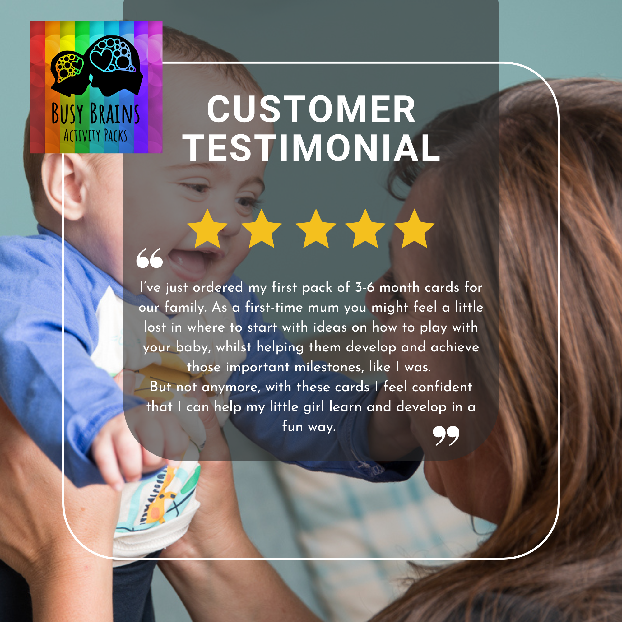 Busy Brains Activity Packs - Wholesale Learning Cards - Kids & Baby - 3-6 Months Activity Cards | Baby Sensory Play Ideas | Gift8