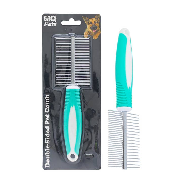 MQ Pets Double Sided Pet Comb Fine Wire Bristles for wholesale by Deluxe Import Trading