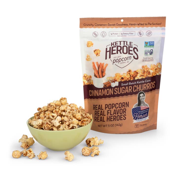 Kettle Heroes Artisan Popcorn - Wholesale Popcorn - Cinnamon Sugar Churros Kettle Corn