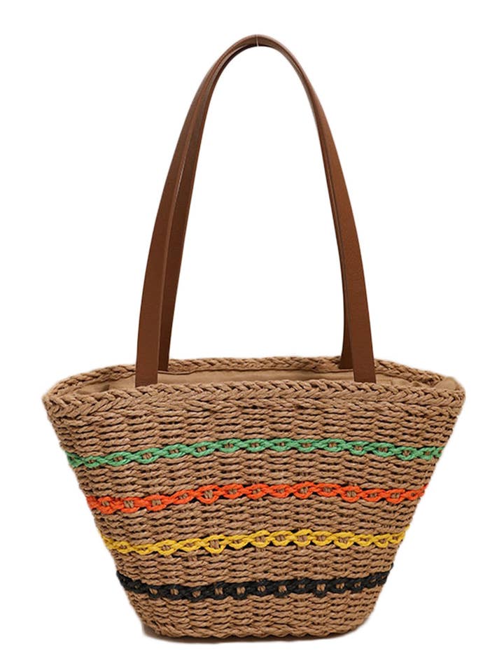 Geflochtene Tragetasche aus Stroh HB2490 für den Großhandel von Ole