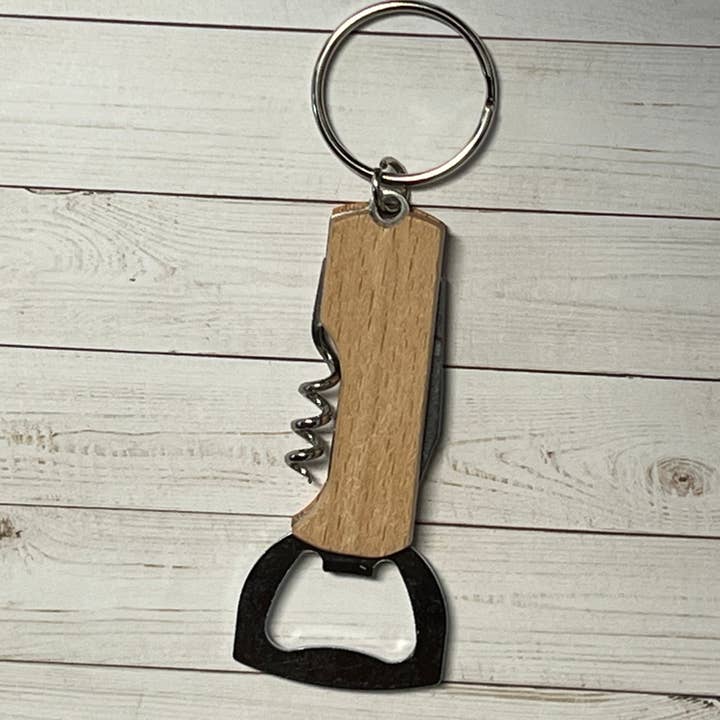 KW Laser Supplies - Wholesale Keychain - Unisex - Bottle/Wine Opener Keychain2