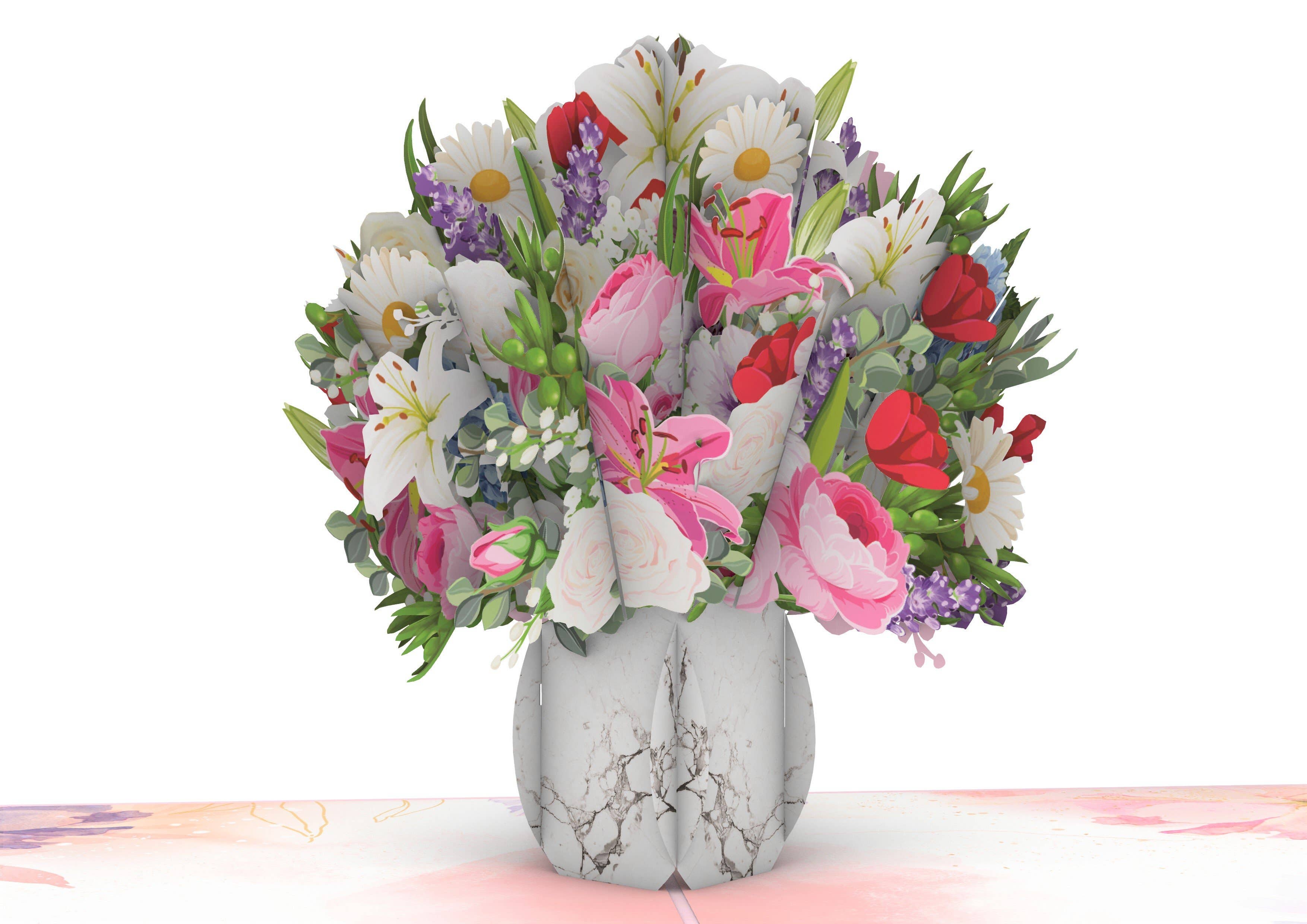 Blue Bird Cards - Wholesale Everyday Greeting Card - Floral Vase Pop-Up Card7