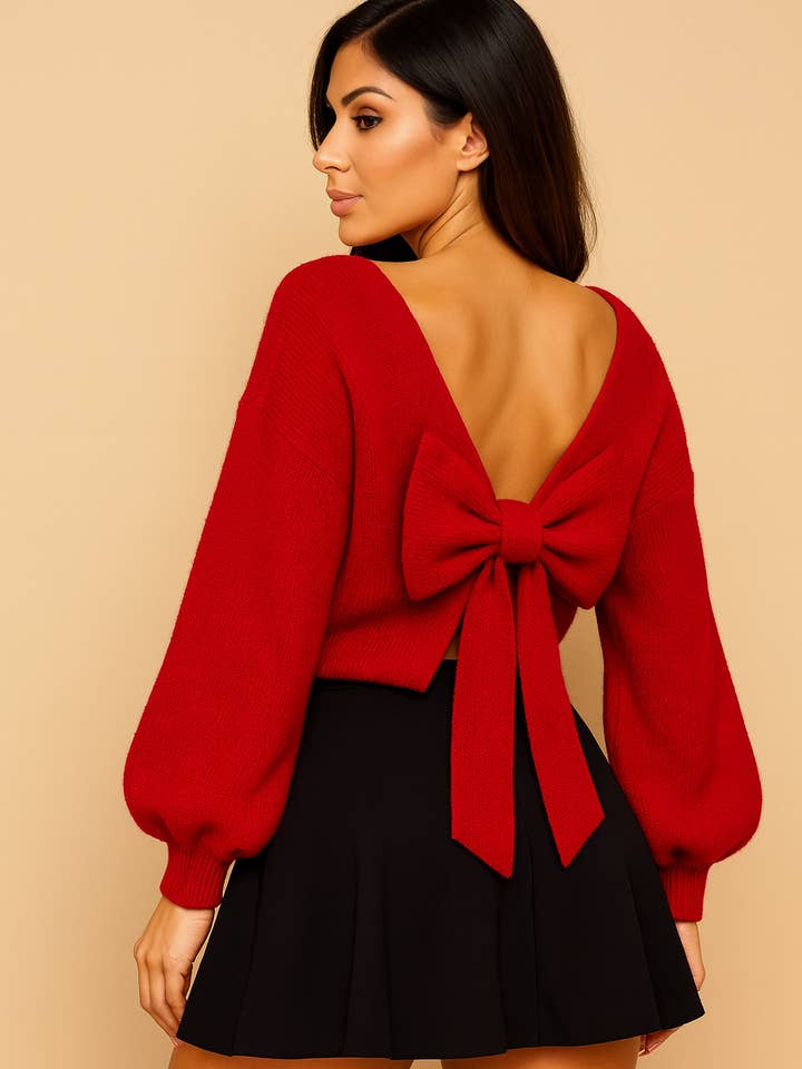 Striksløjfe-sweater for engroshandel hos Tracie's