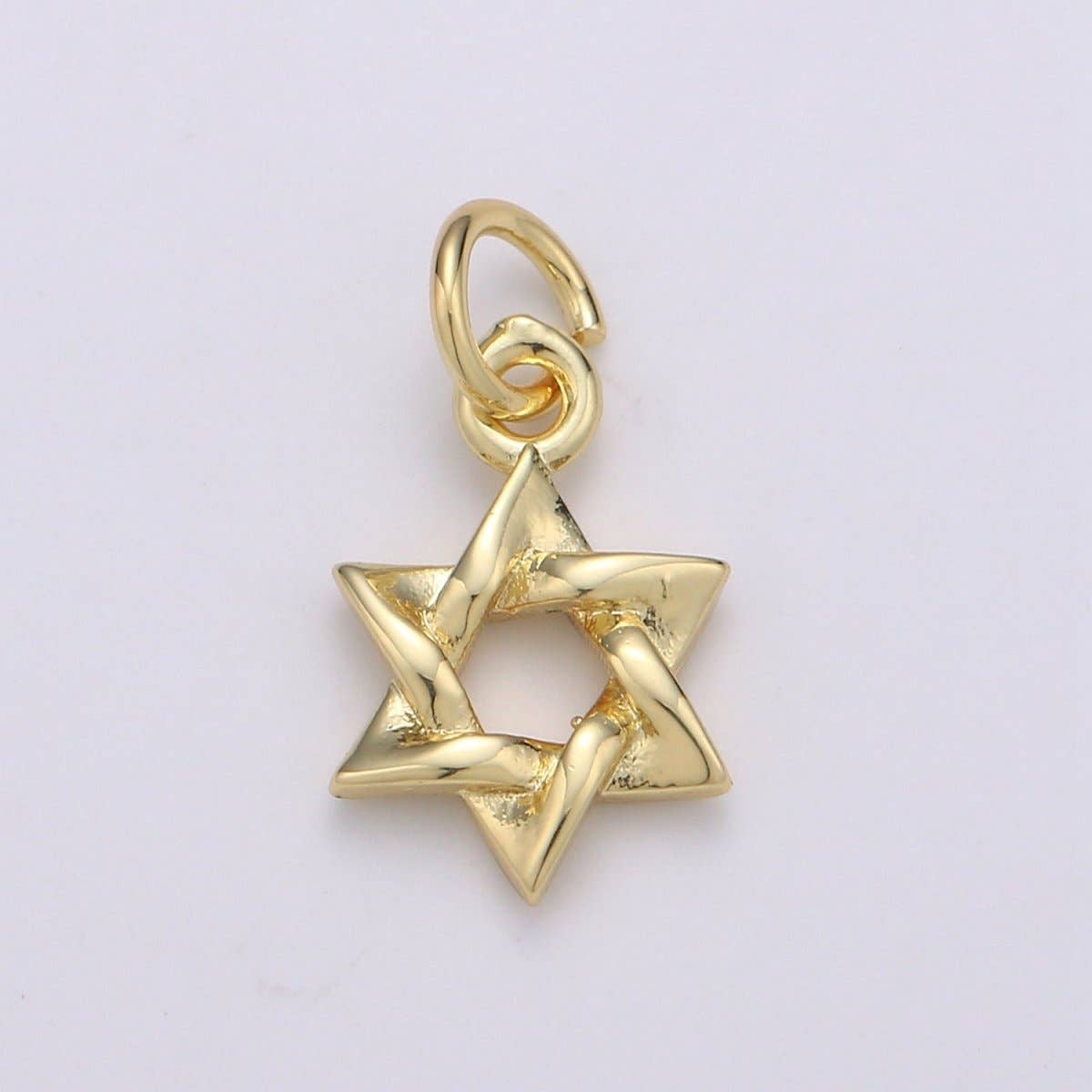 Aim Eternal - Wholesale Individual Charm/Pendant - 24K Gold Filled Edged Star of David Charm | D9220