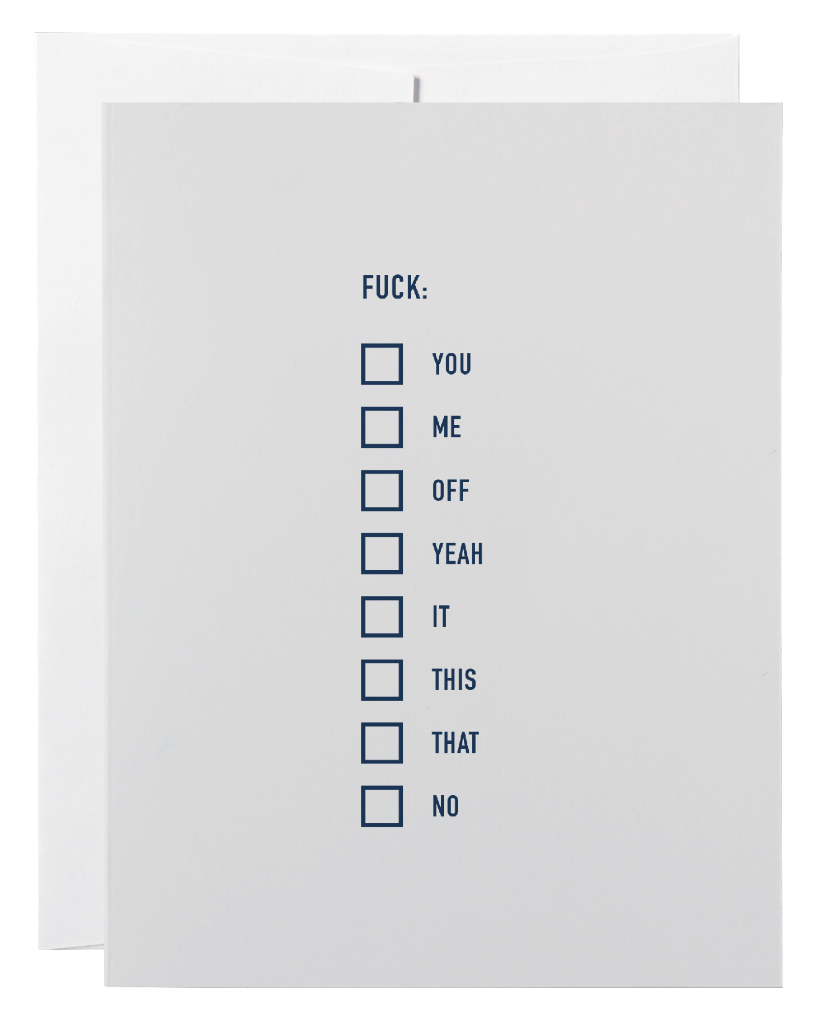 Classy Cards Creative - Wholesale Everyday Greeting Card - Fuck List Card0
