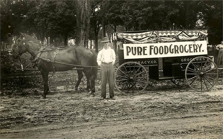 Found Image Press - Wholesale Sticker - Sticker FO-299 Pure Food Grocery Wagon0