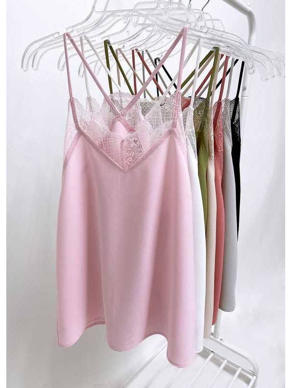 Vanilla Monkey - Wholesale Camisole - Women's - Lace Cami Solid Tank Top