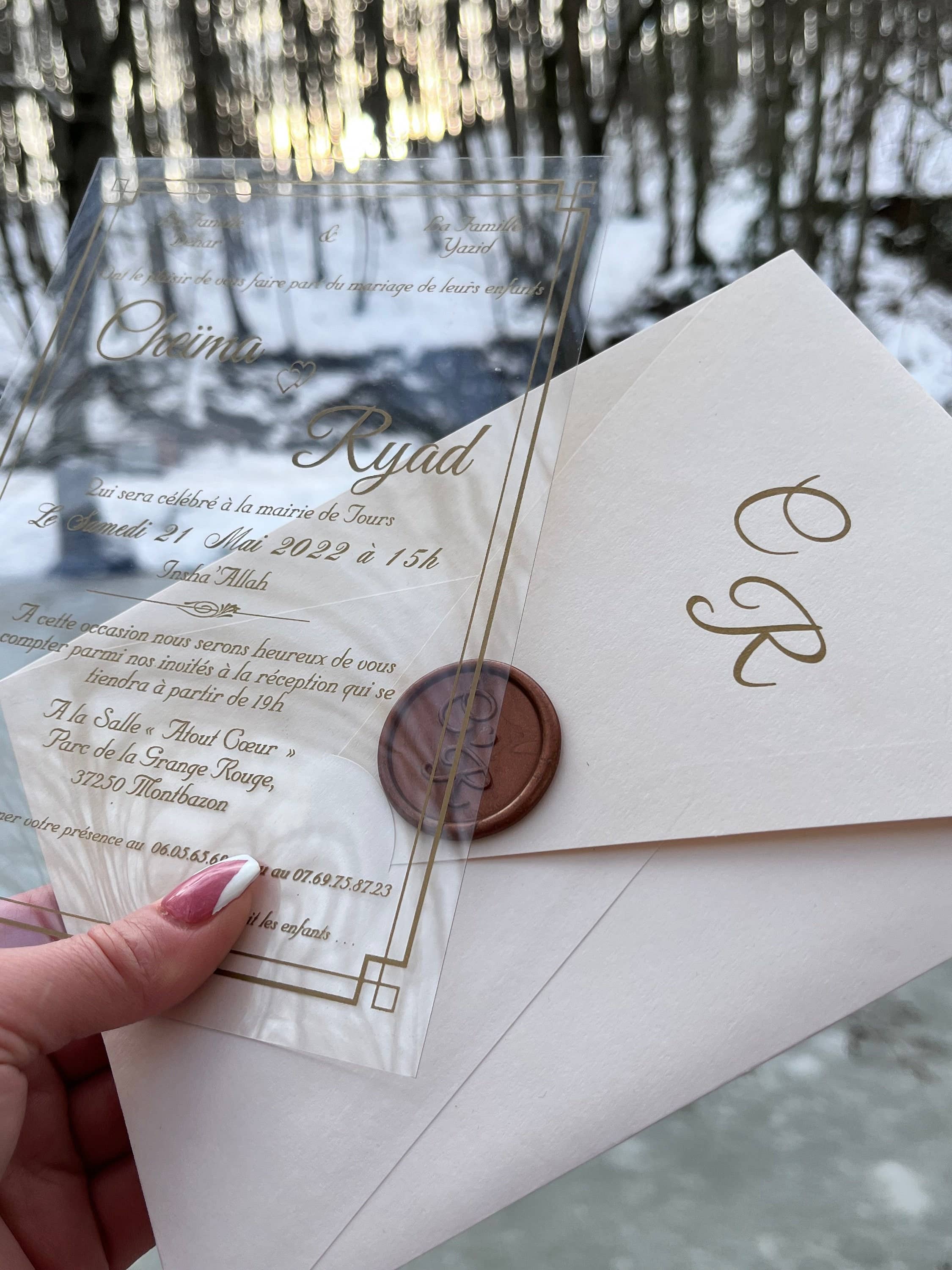 Faire Part Cards - Wholesale Invitations - Personalized Acrylic Wedding & Quinceanera Invitations5