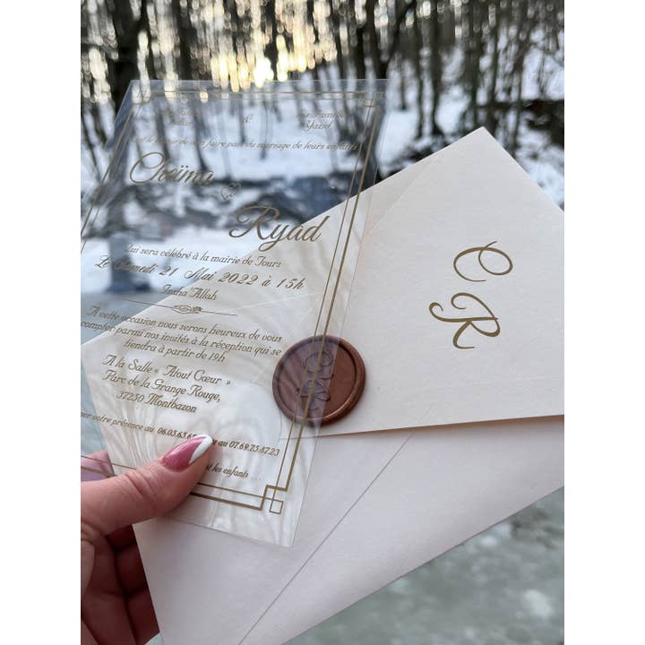 Faire Part Cards - Wholesale Invitations - Personalized Acrylic Wedding & Quinceanera Invitations5