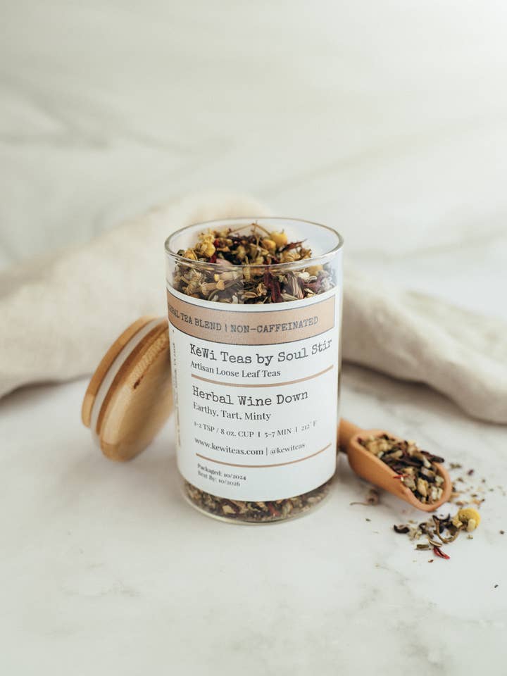 Örtvinavkoppling | Avkopplande kvällste-blandning för wholesale av KēWi Teas by Soul Stir