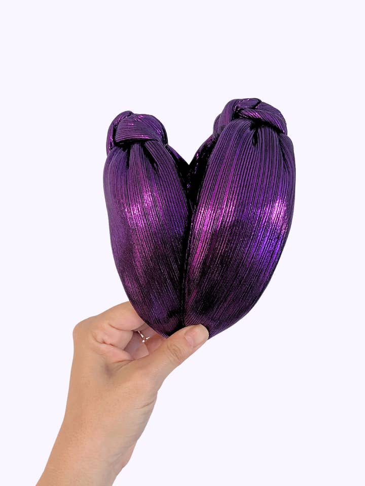 Purple Metallic Headband - Game Day for wholesale by Valois Designs