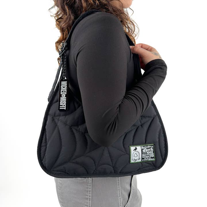 Wicked Misfit - Vendita all'ingrosso Tracolla - Donna - Borsa a spalla con ragnatela in nylon riciclato di Wicked Misfit2