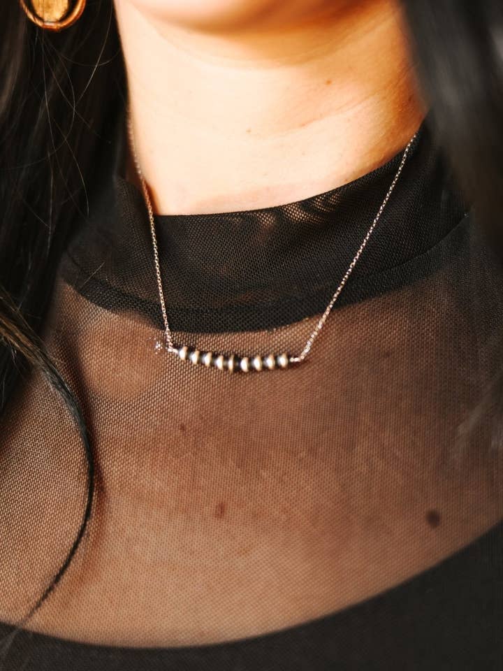 Sterling Silver Pearls Chain Necklace for wholesale by Wild Junkie