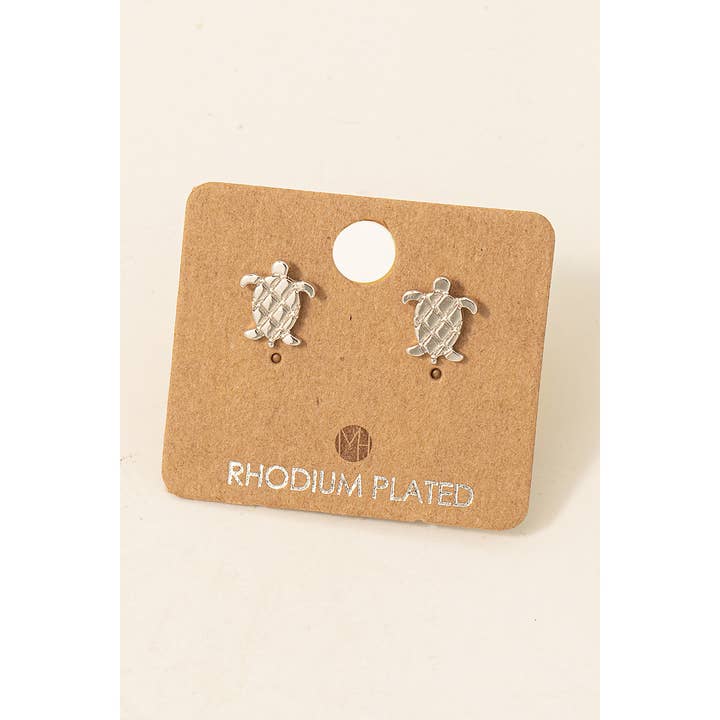 Fame Accessories - Wholesale Stud/Post Earrings - Mini Sea Turtle Stud Earrings2