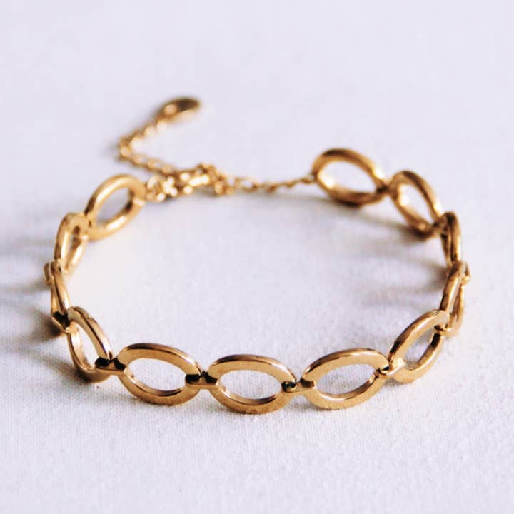 Bracciale ovale a maglie collegate per la vendita all'ingrosso da parte di Bazou