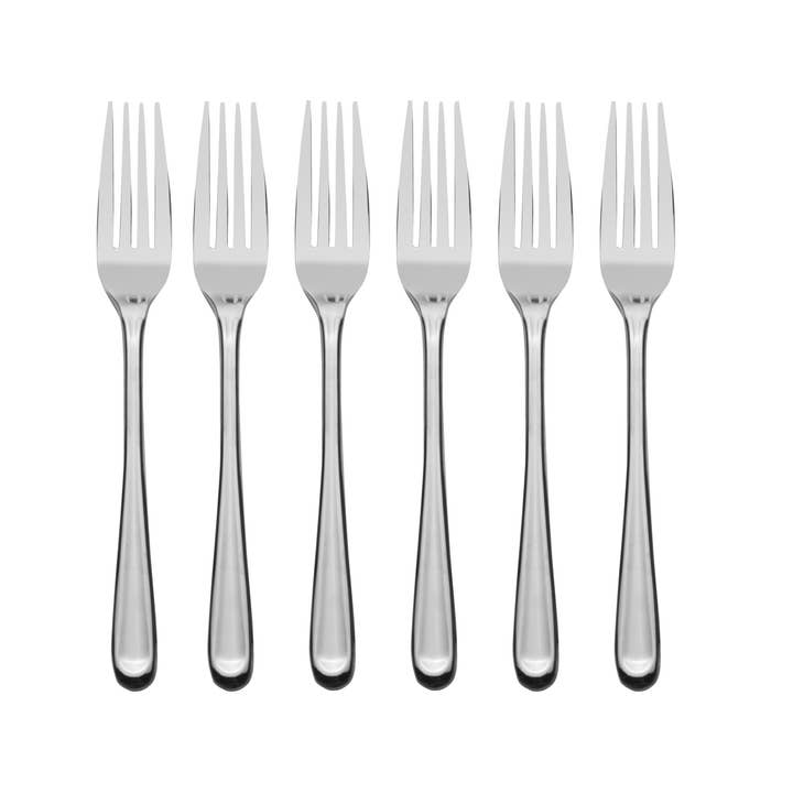 Towle Living Forged Olivia Set of 6 Dinner Forks for wholesale by Lifetime Brands Silverwarehouse