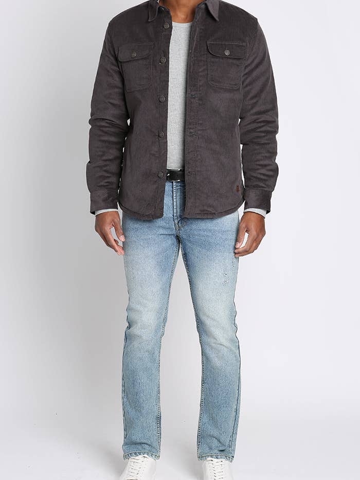 JACHS NY - Wholesale Shirt Jacket/Shacket - Men's - Concord Sherpa Lined Corduroy Shirt Jacket