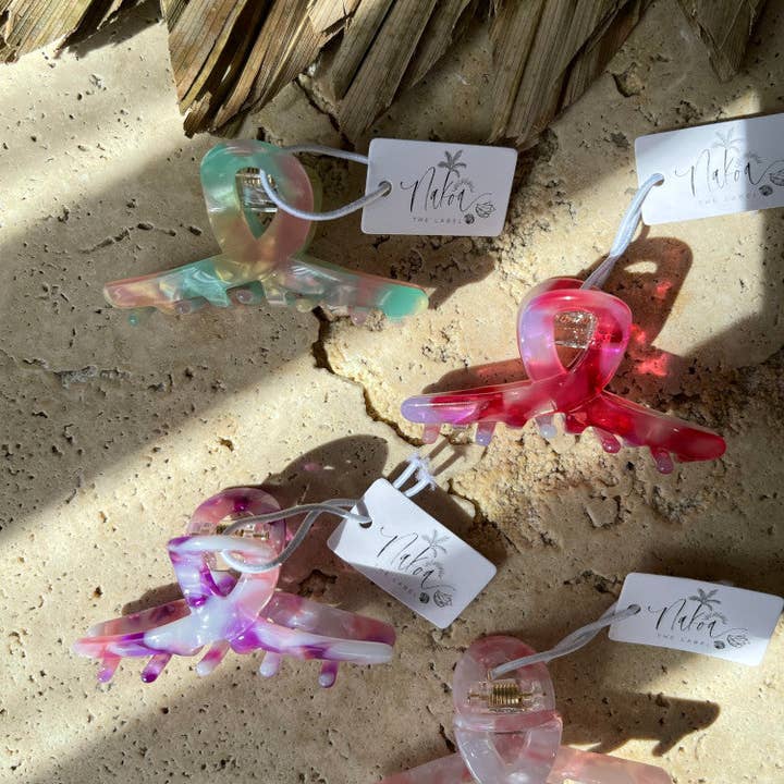 Nakoa The Label - Wholesale Hair clip – Women’s - Claw Clip - Acetate - Mini Loop - Sorbet2