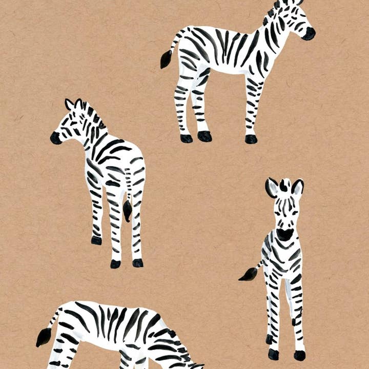 Zebras Art Print for wholesale by Sabina Fenn