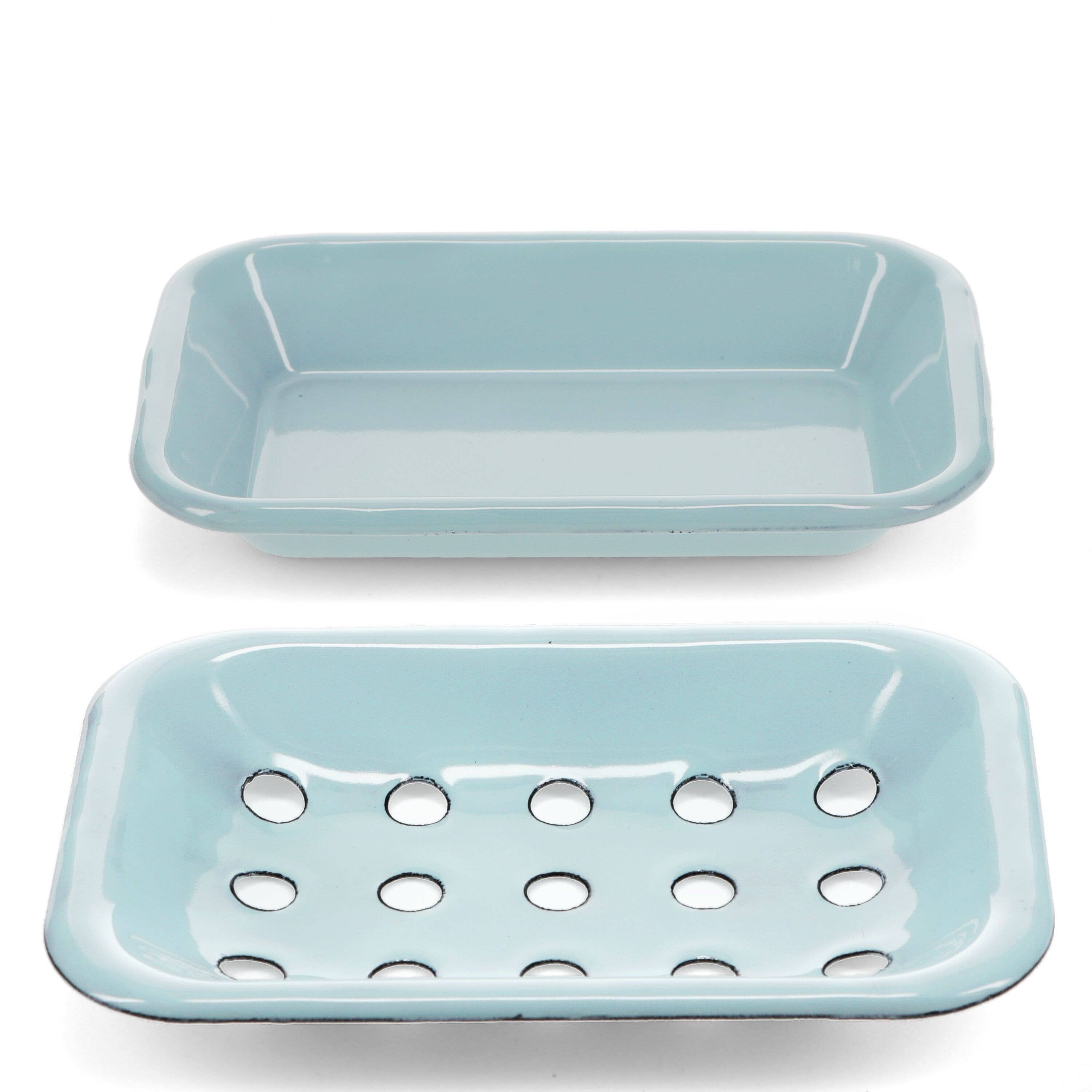 Rex B2B - UK – wholesale Kitchen soap dish – Two-Part Enamel Soap Dish - Blue1