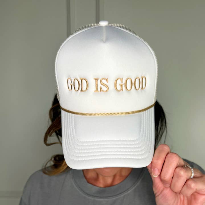Poppy & Pine – Großhandel Trucker-Cap – Damen – Gott ist gut Trucker-Hut1