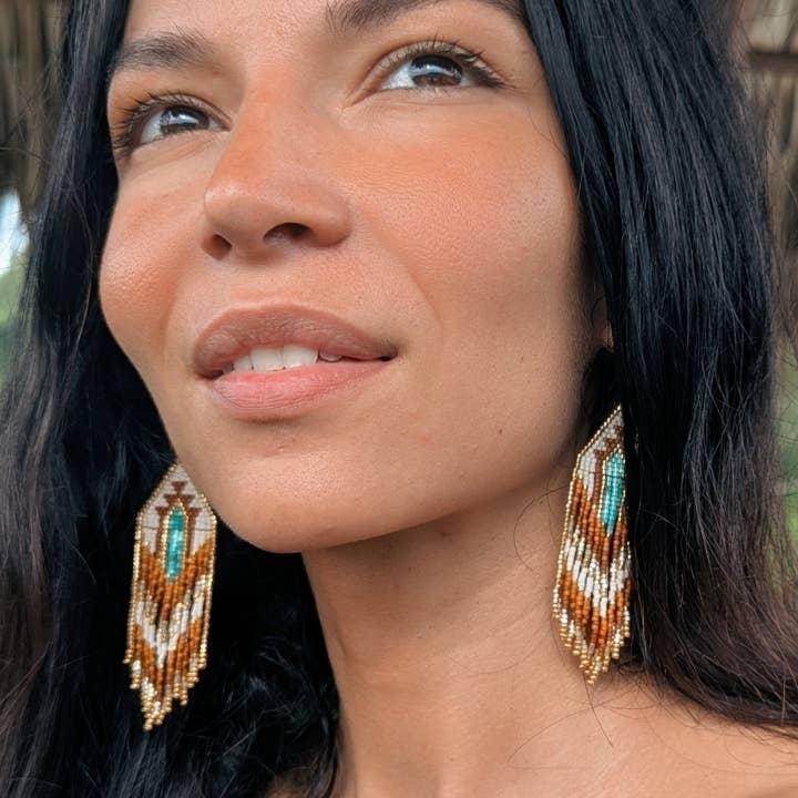 Agua del Río - Wholesale Tassel Earrings - Ethnic handmade earrings - CASCADA2