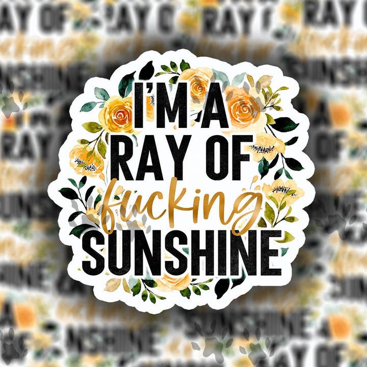 I'm A Ray Of Sunshine Funny Vinyl Decal Sticker for wholesale by The Red Otter
