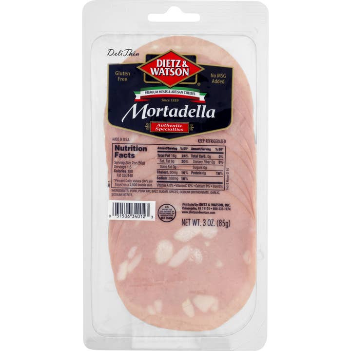 Dietz & Watson – wholesale Skinka – Dietz & Watson Mortadella, förskivad, 3 oz