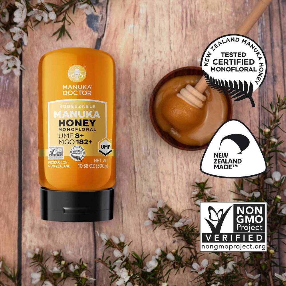 Manuka Doctor - Wholesale Honey - 182 MGO/ UMF 8+ Squeezable Manuka Honey 10.58 oz8