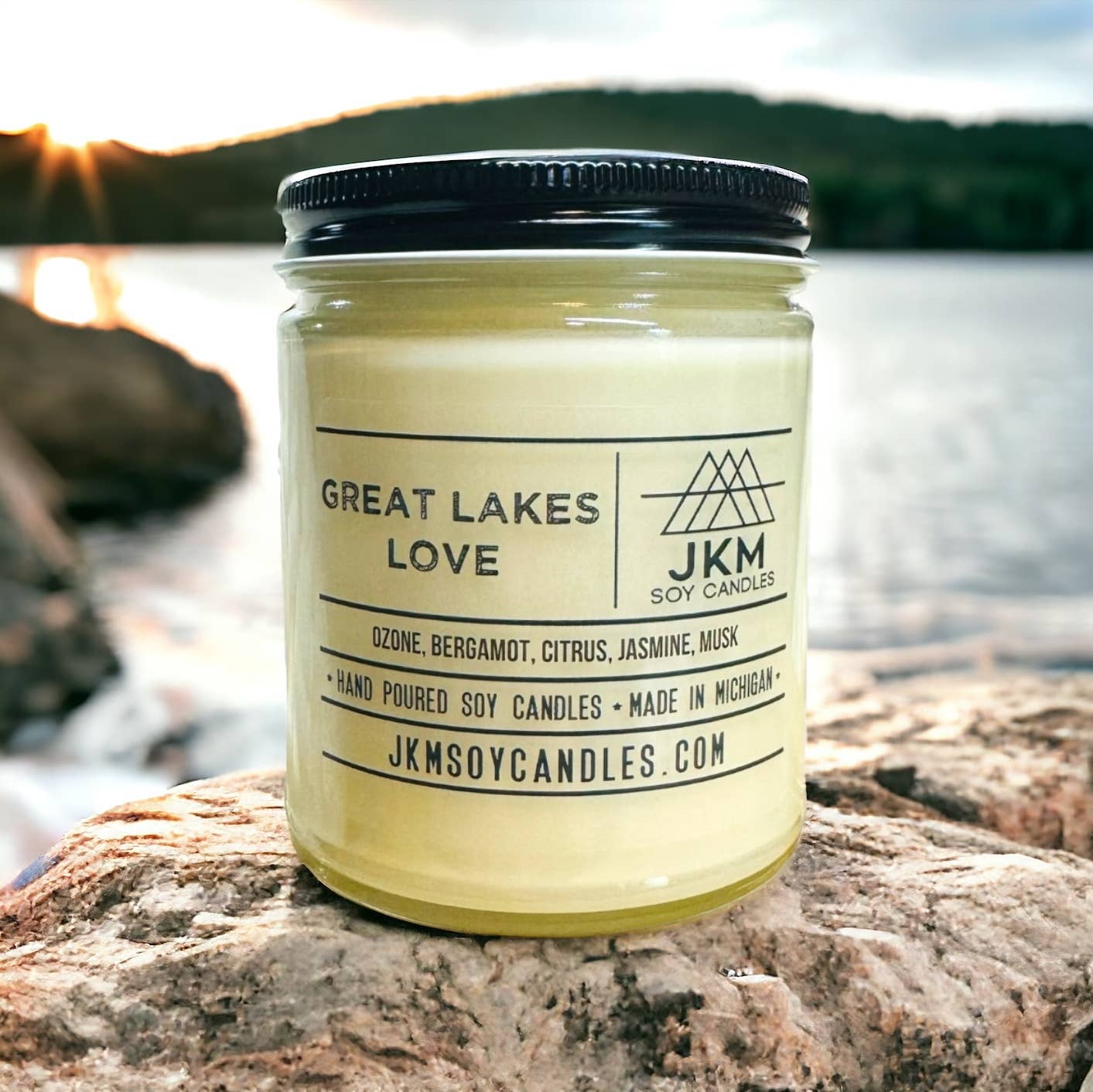 JKM Soy Candles - Wholesale Jar/Filled Candle - Great Lakes Love - Michigan Collection