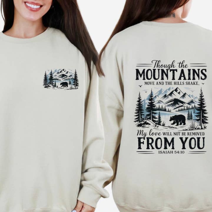 Isaiah 54:10 - crewneck for wholesale by Stay Rooted Company