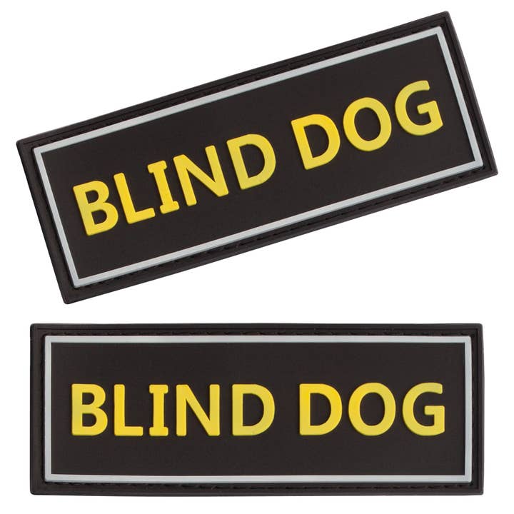 Dogline Blind Dog 3D Rubber Patches for wholesale by Dogline