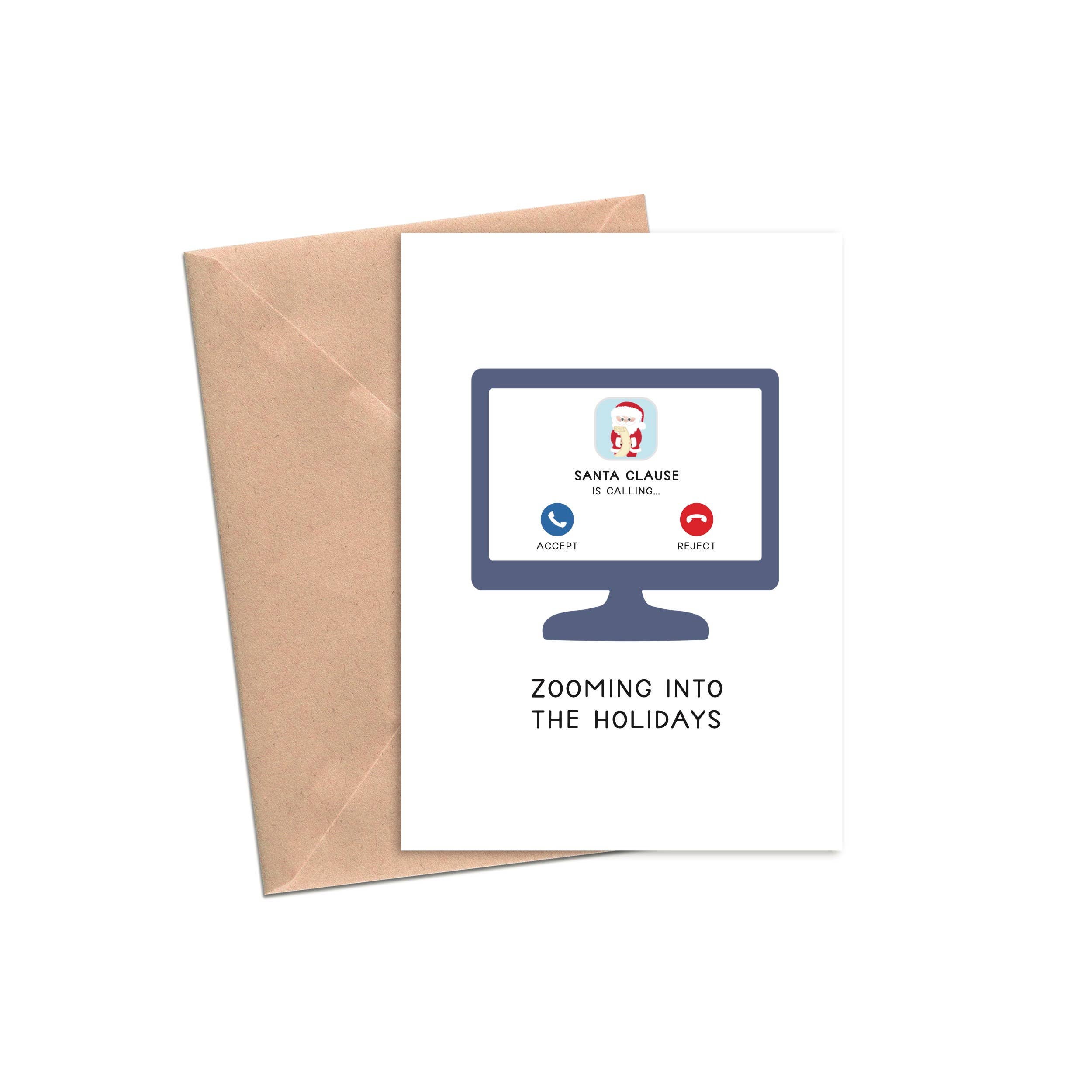 Lost In Lettering - Wholesale Christmas Card - Holiday Card Set of 6 - Zooming Into The Holidays | A21