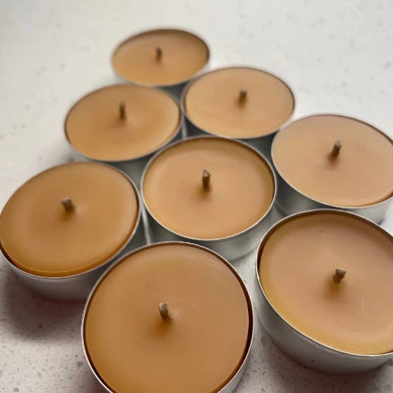 Clean Bee Candle Company - Wholesale Tea Light Candles - 100% Pure Beeswax Tea Light Candles (Hemp Wicks)0
