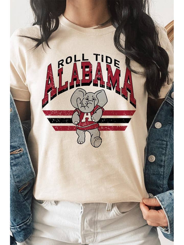 PLUS ALABAMA UNISEX SHORT SLEEVE GRAPHIC TEE for wholesale by Pink Irene Wholesale
