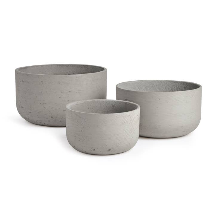 Concretelite Terranea Wide Pots for wholesale by Napa Home & Garden