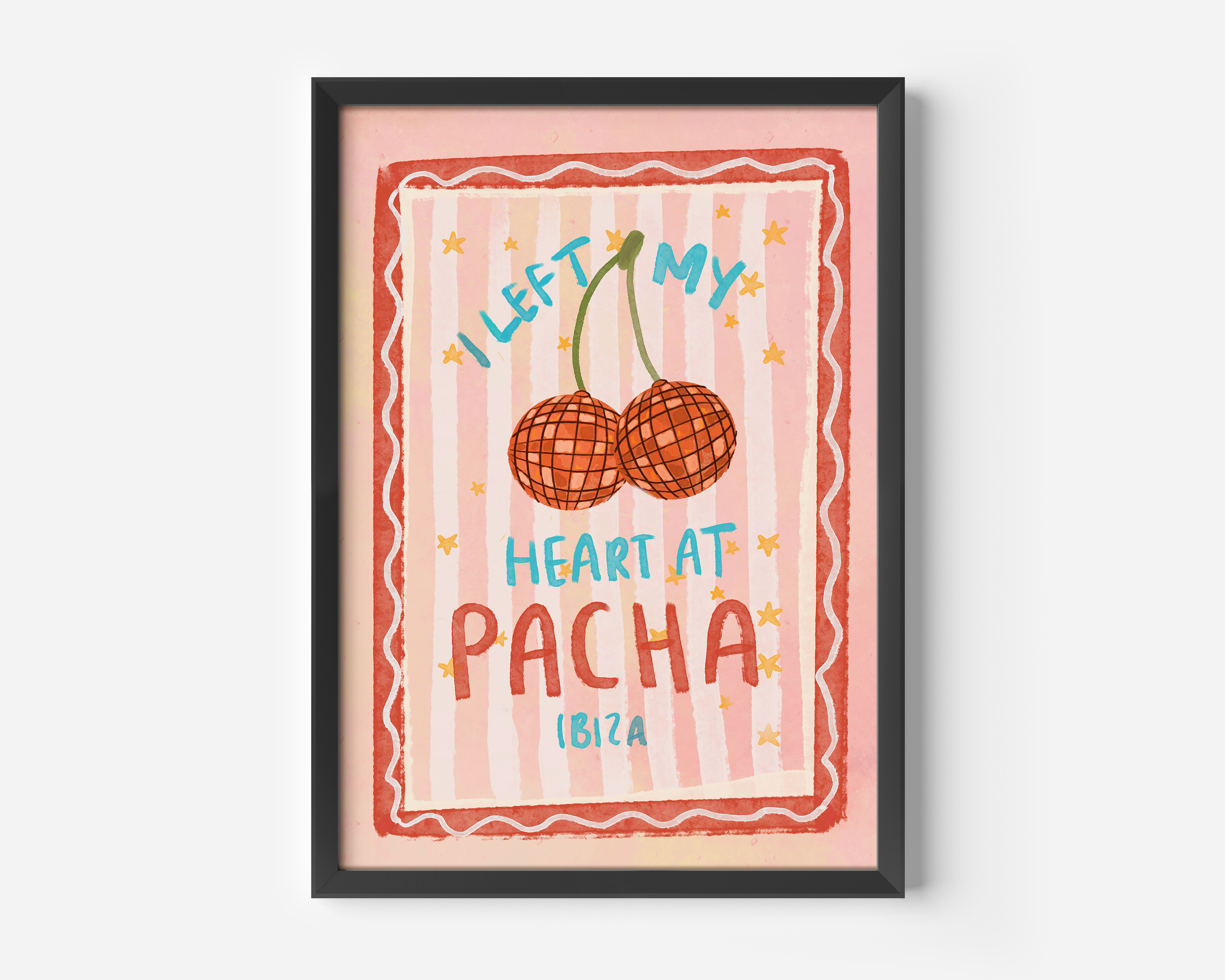 Illustrated by Weezy - Wholesale Art Print - I Left My Heart At Pacha Ibiza Print0
