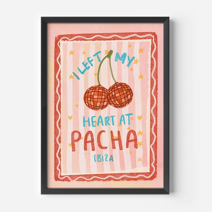 Illustrated by Weezy - Wholesale Art Print - I Left My Heart At Pacha Ibiza Print0